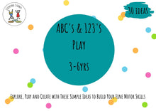 Load image into Gallery viewer, ABC&#39;s &amp; 123&#39;s Play Pack Digital Download (Ages 3-6yrs.)