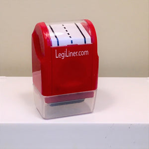 Legi Liner RED 3/4" line Rolling Ink Stamp