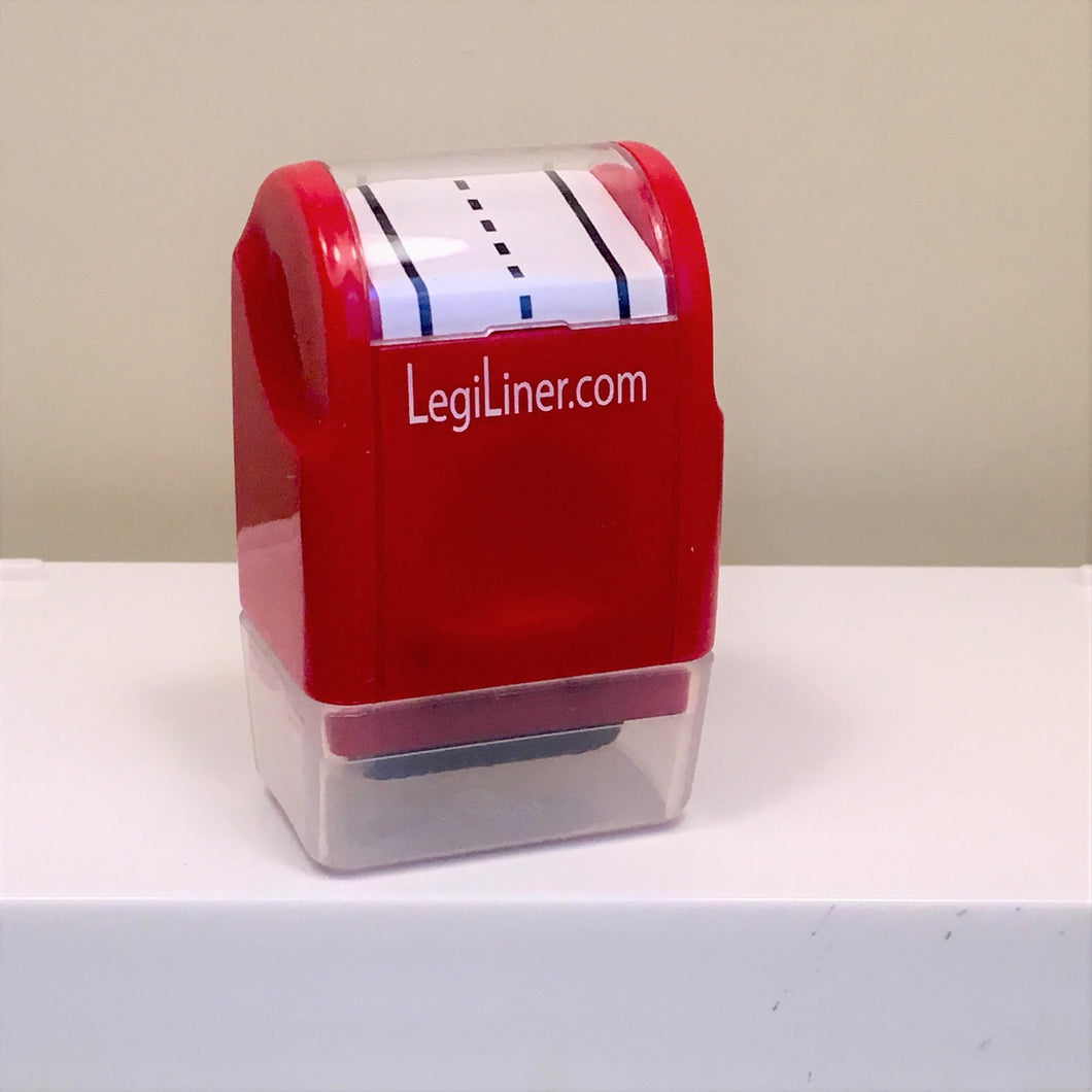 Legi Liner RED 3/4 line Rolling Ink Stamp